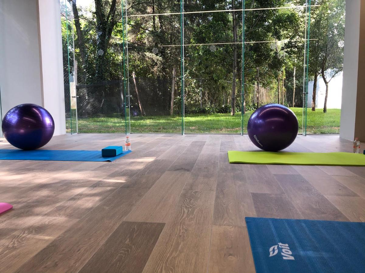 Galeria Plaza San Jeronimo Hotel เม็กซิโกซิตี้ ภายนอก รูปภาพ The gym at the hotel